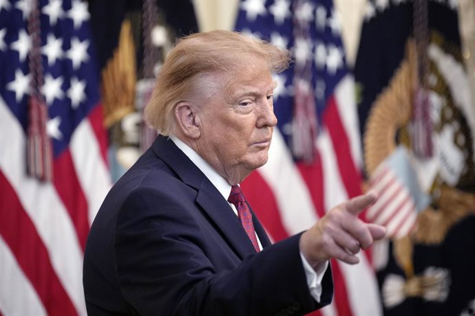 30 de setembro de 2026, Washington, Distrito de Columbia, EUA: O presidente dos Estados Unidos, Donald J. Trump, discursa durante a celebração do Mês da Herança Hispânica na Sala Leste da Casa Branca, em Washington, DC, EUA, na quarta-feira, 30 de setembr