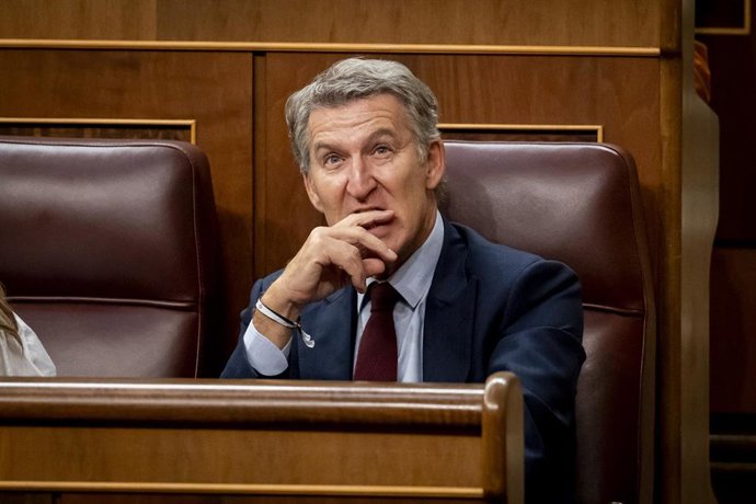 El presidente del PP, Alberto Núñez Feijóo, en el Congreso de los Diputados, a 30 de septiembre de 2026, en Madrid (España). 