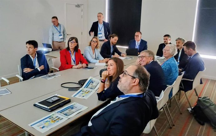 La presidenta de la Autoridad Portuaria de Gijón, Nieves Roqueñí, en el Connecting Europe Days 2026.