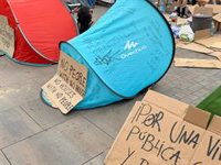 La Delegación del Gobierno no desmantelará la acampada de plaza de España porque "no altera el orden público"