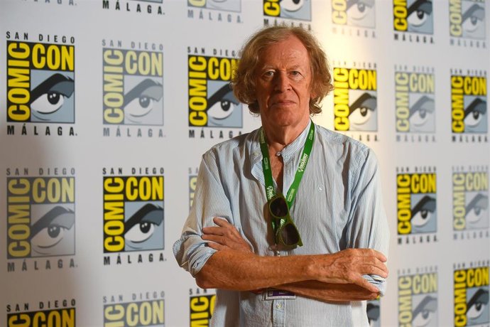 Imágenes de la entrevista a Pat Mills durante el  primer día de la San Diego Comic-Con Málaga. 