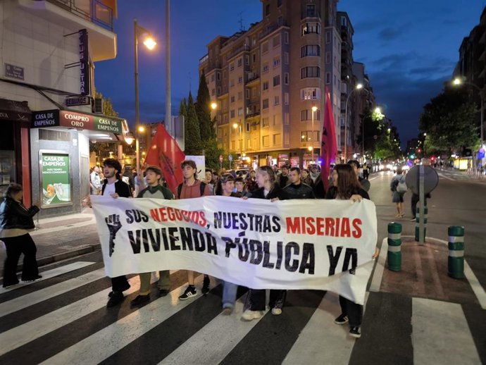 Manifestación por la vivienda en Logroño