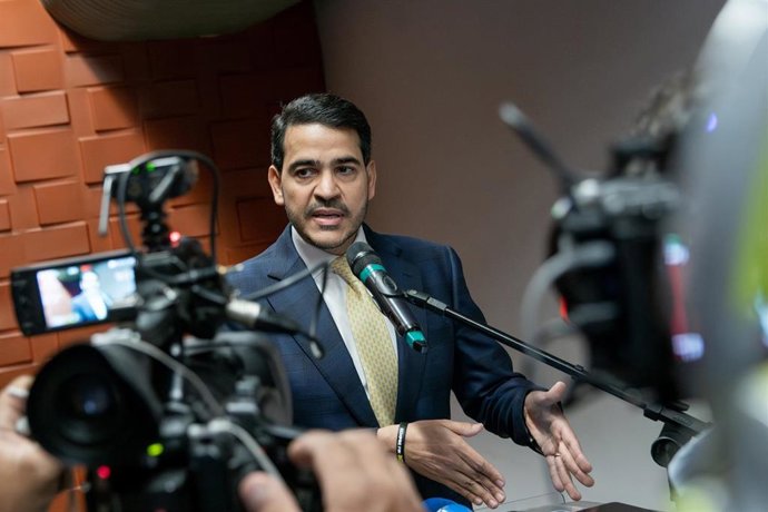 Archivo - El Abogado General del Estado brasileño, Jorge Messias, atiende a los medios de comunicación