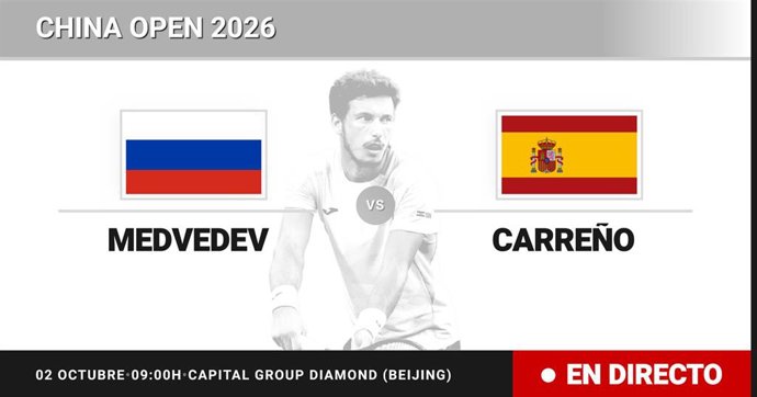 Daniil Medvedev - Pablo Carreno Busta: resumen y estadísticas del partido de Dieciseisavos de final de China Open
