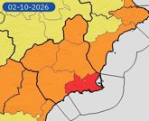 Foto: La Aemet eleva a rojo el aviso por lluvias en el Campo de Cartagena y Mazarrón hasta las 17.59 horas
