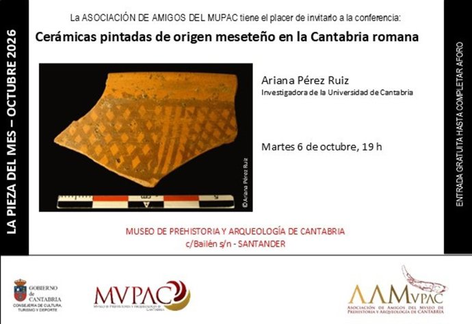 Las cerámicas pintadas de origen meseteño en la Cantabria romana, pieza del mes del MUPAC.