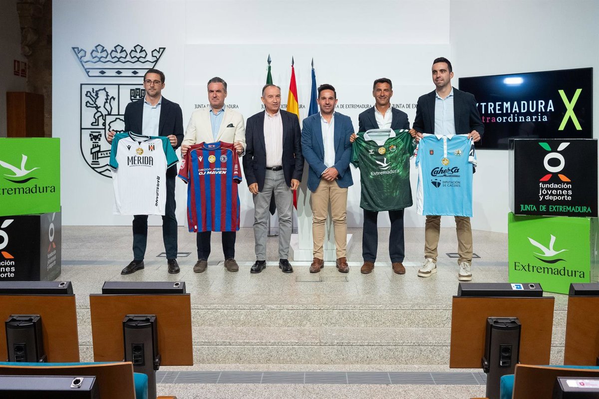 Extremadura, Mérida, Cacereño y Coria promocionarán la imagen de la región en los derbis en Primera Federación