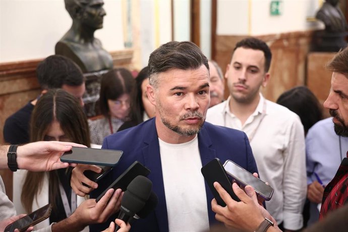 El portavoz de ERC en el Congreso, Gabriel Rufián.