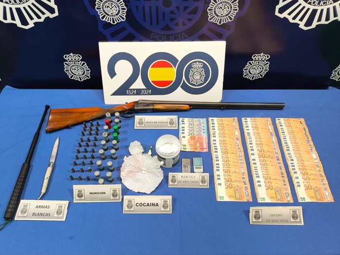 Material intervenido durante la operación 'Vergel' en el barrio de Huerta del Rey.