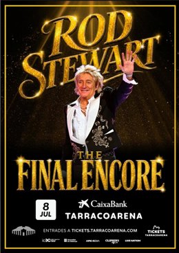 Cartel del concierto de Rod Stewart en Tarragona