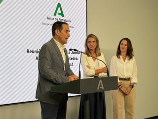 El consejero de Inteligencia Artificial, Desarrollo Digital y Administración Pública de la Junta y presidente de la Agencia Digital de Andalucía (ADA), José Antonio Nieto, en su intervención.