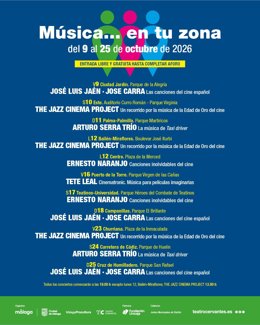 Imagen del cartel del cliclo 'Música...En tu Zona'.