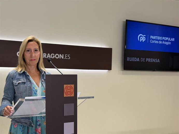 La portavoz de Vivienda del PP Aragón, Susana Cobos.
