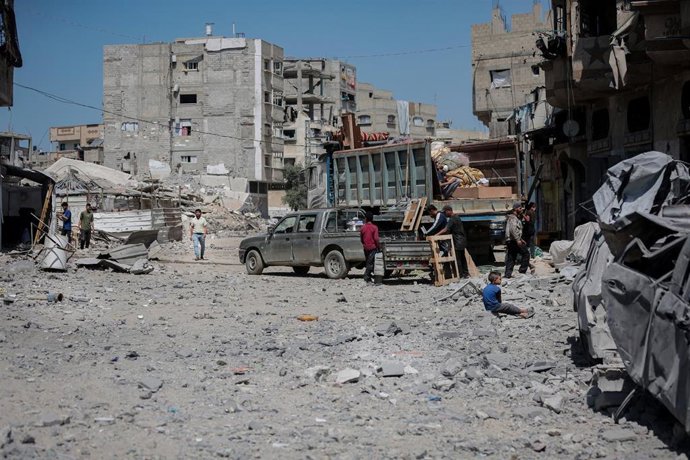 Daños materiales tras un bombardeo ejecutado por Israel contra la Franja de Gaza el 22 de septiembre de 2026 (archivo)