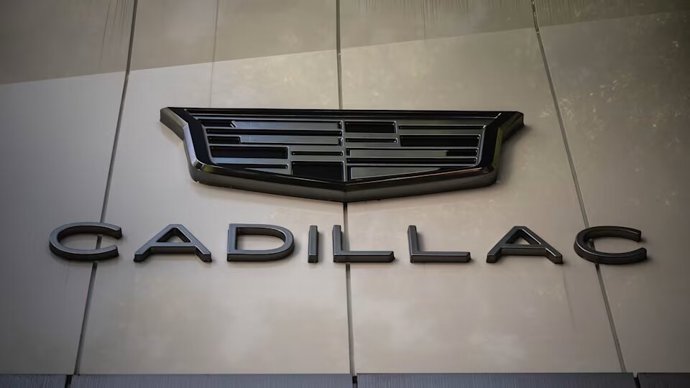 Archivo - Logo de la marca de automóviles Cadillac.