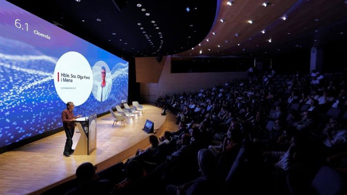La consellera de Salud, Olga Pané, durante la presentación de Odas.