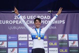 El ciclista español Héctor Álvarez, campeón de Europa Sub-23 en Liubliana 2026