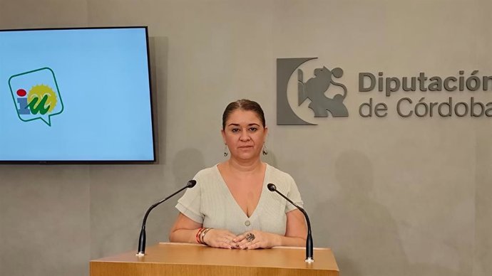 La portavoz de IU en la Diputación de Córdoba, Irene Ruiz.