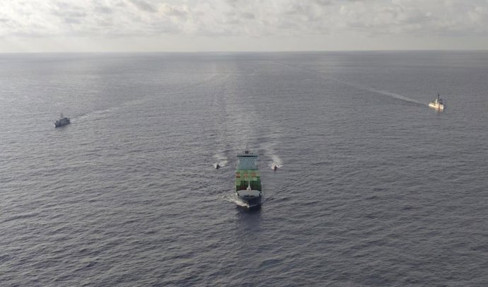 Buques de la Armada de EEUU escoltan a México al carguero 'Grace'  Foto Europa Press  02/10/2026