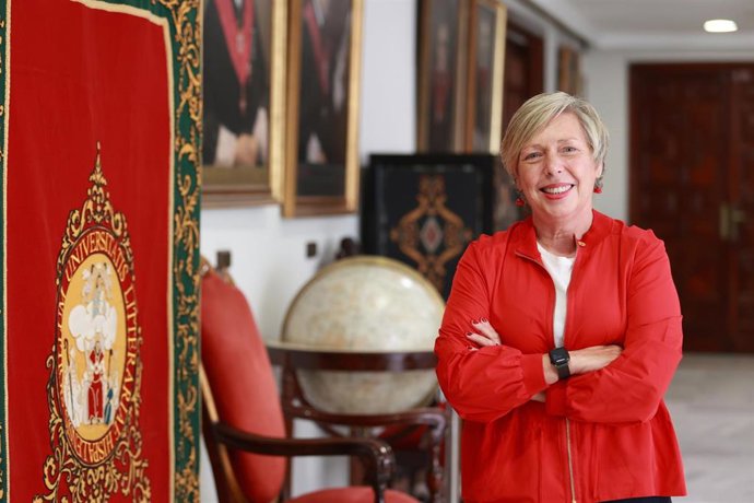 La rectora de la Universidad de Sevilla, Carmen Vargas, durante una entrevista concedida a Europa Press. A 28 de septiembre de 2026, en Sevilla (Andalucía, España).