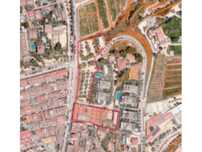 Ámbito de las obras en Alella (Barcelona)