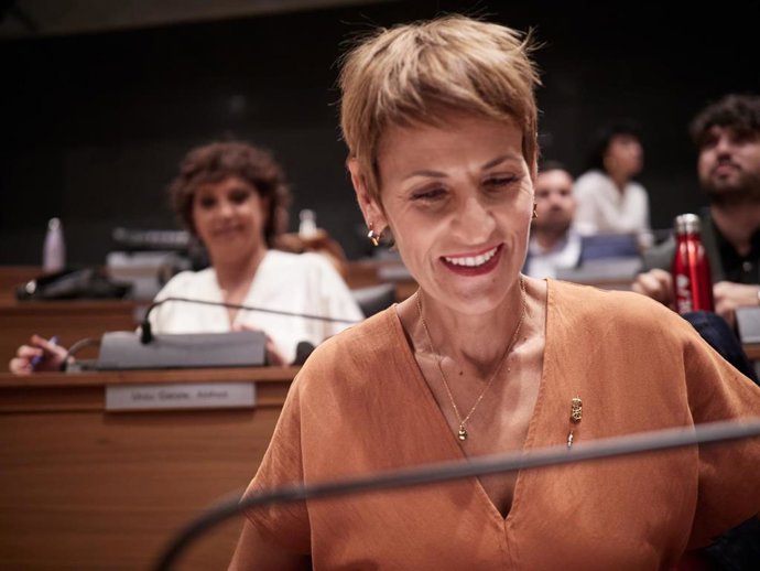 La presidenta de Navarra y secretaria general del PSN, María Chivite.