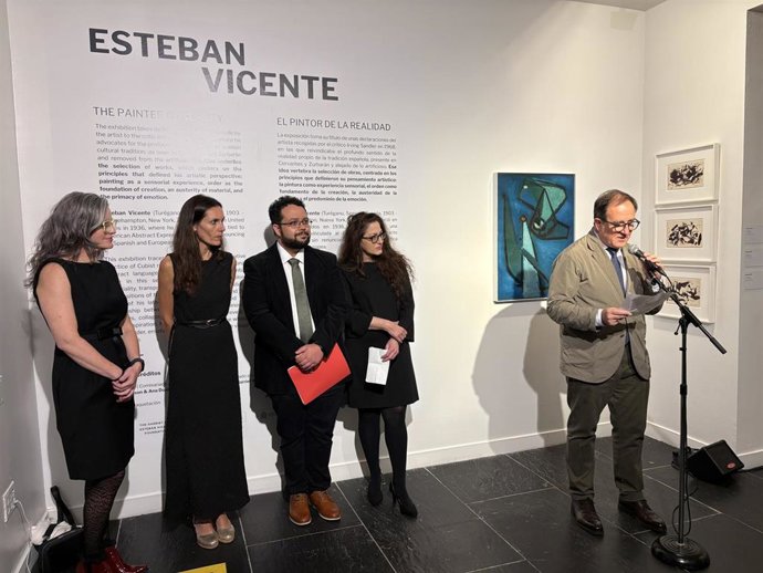 Inauguración de la exposición 'Esteban Vicente. El pintor de la realidad' en la sede del Instituto Cervantes en Nueva York.