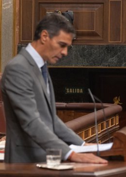 El presidente del Gobierno, Pedro Sánchez, durante una sesión plenaria, en el Congreso de los Diputados, a 2 de octubre de 2026, en Madrid (España). El Congreso vota hoy la convalidación o derogación de los dos Reales Decretos en materia de vivienda publi