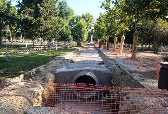 Cambio de la red de saneamiento del Parque del Tío Jorge de Zaragoza