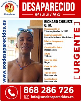 Buscan a un joven de 23 años desaparecido desde hace una semana en Palma