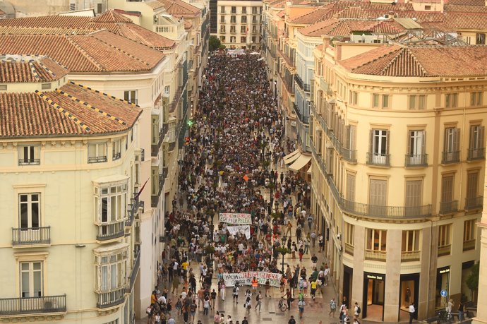 Imágenes de la manifestación en Málaga por la vivienda.
A 3 de octubre de 2026, en Málaga (Andalucía, España)