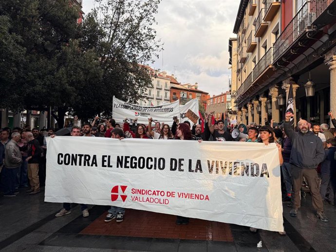 Manifestación por la vivienda en Valladolid.