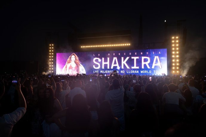 Cientos de personas durante el primer concierto de la residencia de Shakira en España, en el Estadio Shakira en el recinto Iberdrola Music, a 18 de septiembre de 2026, en Madrid (España). Shakira regresa a España tras ocho años con una histórica residenci