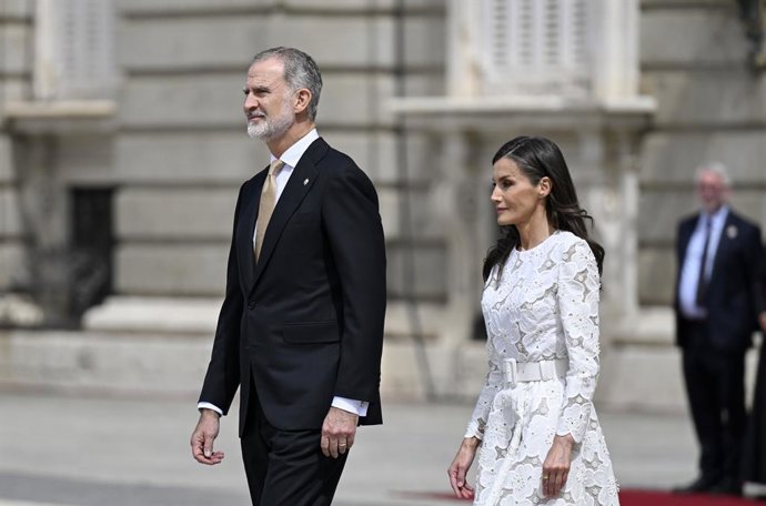 Archivo - Arquivo - O Rei Felipe VI e a Rainha Letizia