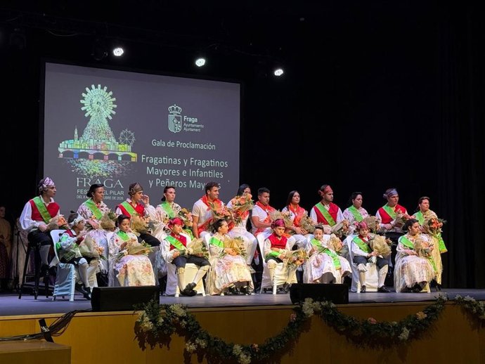 Proclamación de Fragatinos, Fragatinas y Peñeros Mayores de las fiestas del Pilar de Fraga