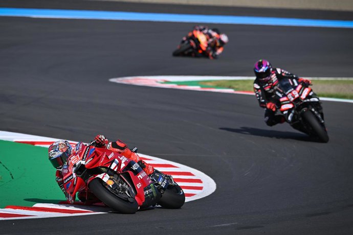 1º de outubro de 2026, Motegi, Japão: 93 MARQUEZ Marc (esp), Ducati Lenovo Team, Ducati Desmosedici GP26, ação na corrida Sprint durante o Grande Prêmio Motul do Japão de MotoGP de 2026, no Circuito Twin Ring Motegi, de 2 a 4 de outubro, em Motegi, Japão