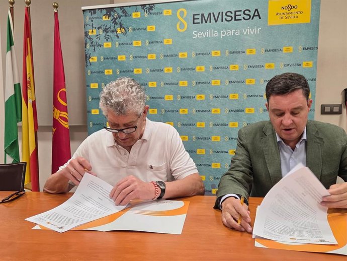 Firma de convenio entre Aspanri-Aspanridown y Emvisesa, empresa pública de la vivienda del Ayuntamiento de Sevilla.