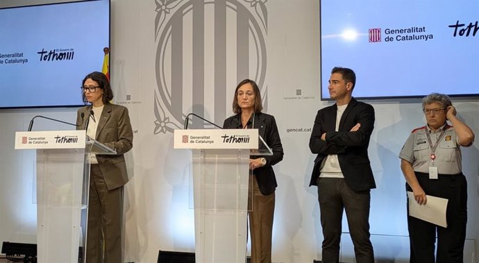 Coletiva de imprensa sobre a tempestade na Catalunha