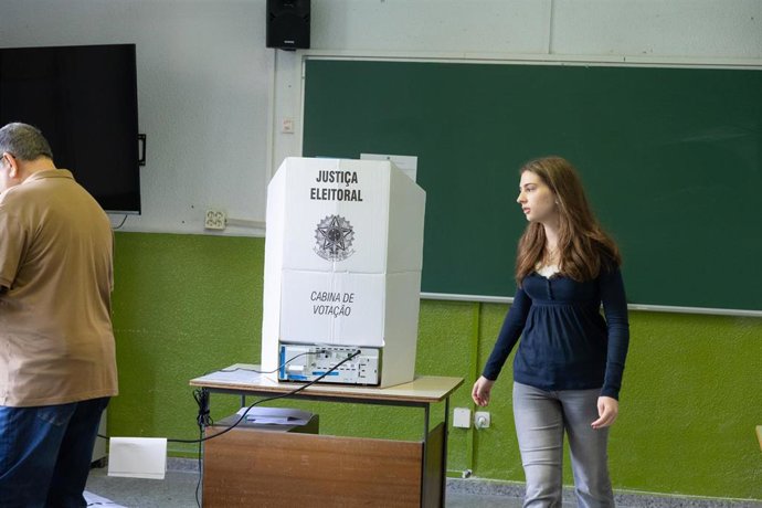 Un colegio electoral de las elecciones generales brasileñas