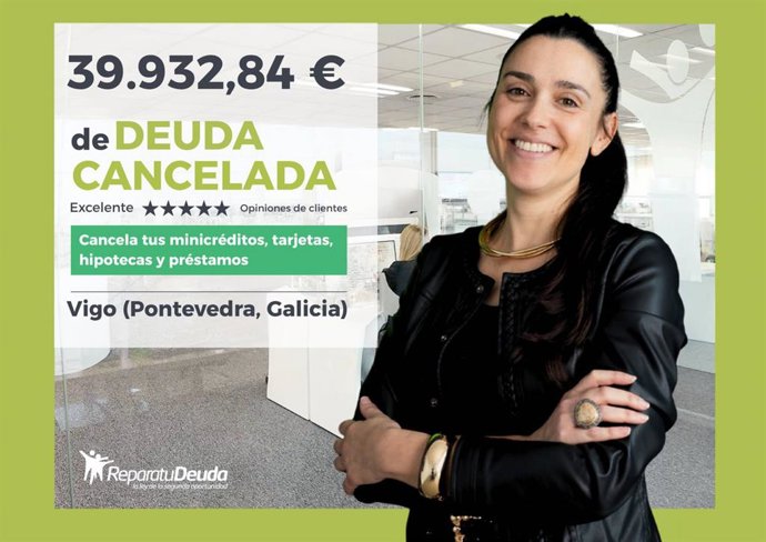 39.932,84 € de deuda quedan atrás para un vecino de Vigo (Pontevedra, Galicia)
