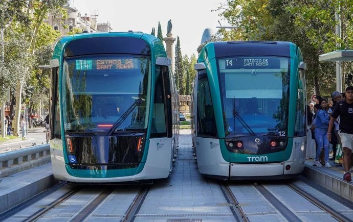 Archivo - Imagen de tramvías en Barcelona