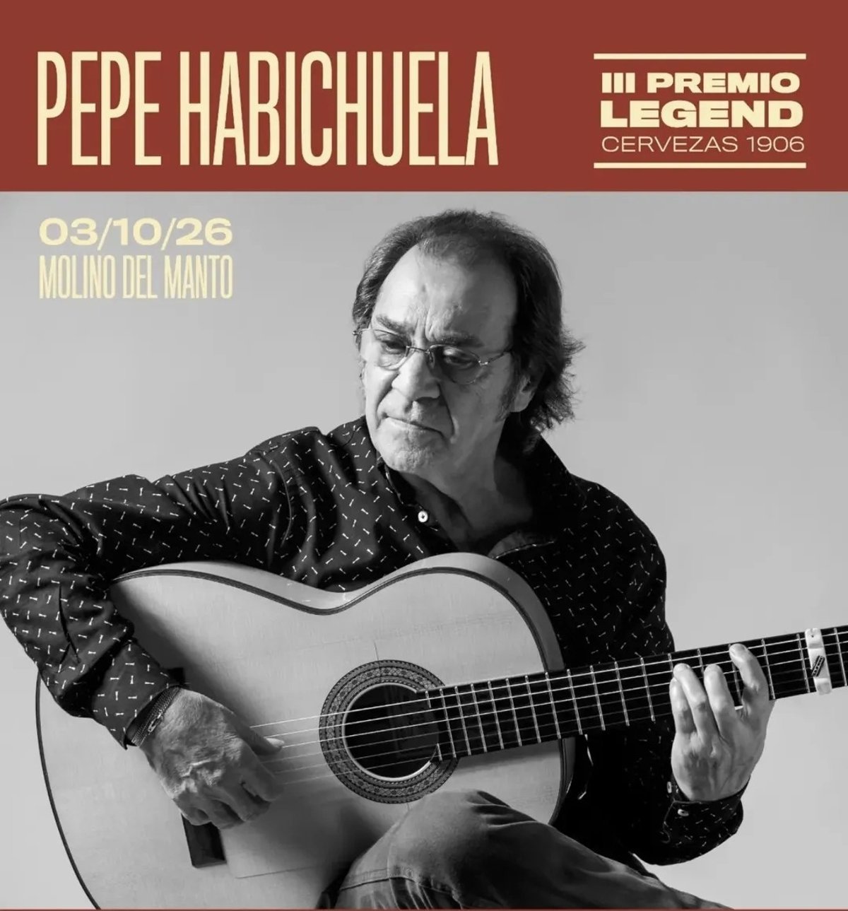 Las XIII Jornadas de Guitarra Española Cervezas 1906 homenajean a Pepe Habichuela