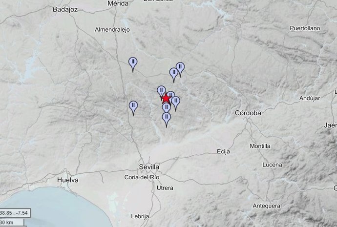 Registrado un terremoto de magnitud 2,9 con epicentro en Alanís (Sevilla) sentido en varios municipios de la Sierra Norte