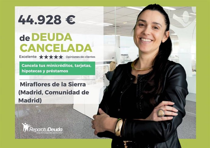 44.928 € de deuda perdonados a un vecino de Miraflores de la Sierra (Madrid, Comunidad de Madrid)