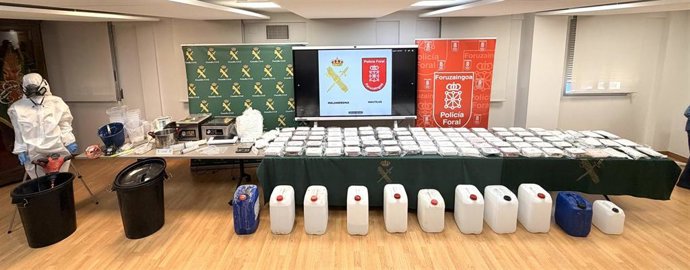 Imagen del material incautado en la operación.