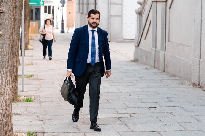 Archivo - El presidente de la acusación popular de Iustitia Europa, Luis María Pardo, a su llegada al Tribunal Supremo, a 22 de abril de 2026, en Madrid (España). 