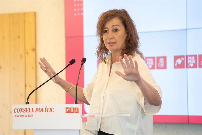 Archivo - La secretaria general del PSIB-PSOE, Francina Armengol, durante el Consejo Político del PSIB, en Casa Esment, a 21 de junio de 2026, en Palma de Mallorca, Islas Baleares (España).