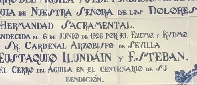 Azulejo donde consta el nombre del cardelan Illundain