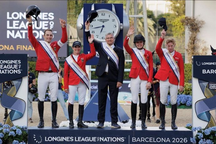 Alemania celebra su triunfo en el Longines Leagues of Nations del CSIO Barcelona 2026