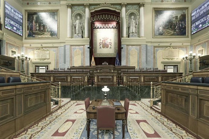 Archivo - El hemiciclo vacío del Congreso